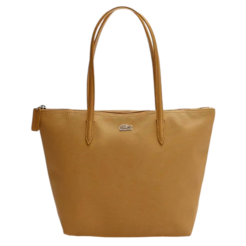 Lacoste Tan Leather Tote Bag